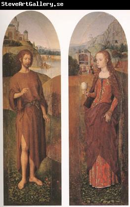 Hans Memling John the Baptist and st mary magdalen wings of a triptych (mk05)